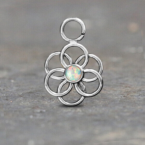 Seed of Life Opal Stainless Charm