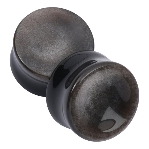 Silver Obsidian Concave Plugs
