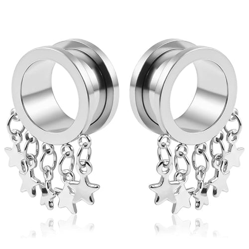 Star Dangles Stainless Screw-On Tunnels