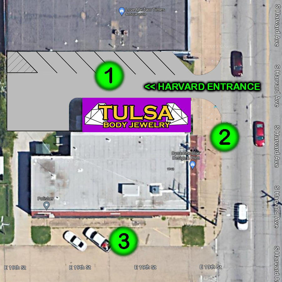 Tulsa Body Jewelry parking
