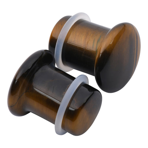 Tiger Eye Single Flare Plugs