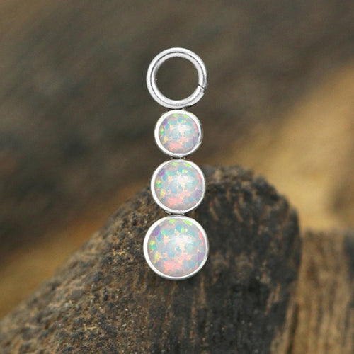 Triple Opal Stainless Charm