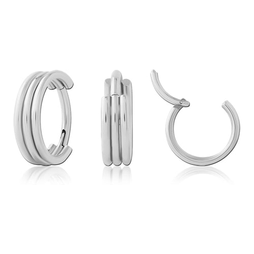 18g Triple Stack Stainless Hinged Segment Ring