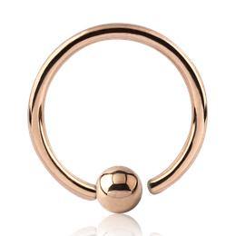 20g Rose Gold Fixed Bead Ring