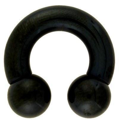 4g Black Circular Barbell