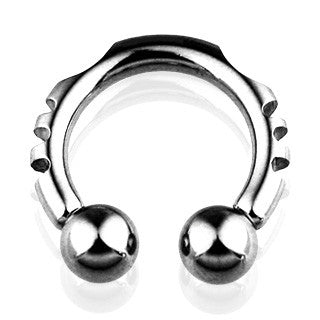 8g Notched Stainless Circular Barbell
