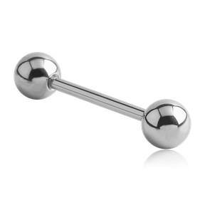 0g Stainless Straight Barbell