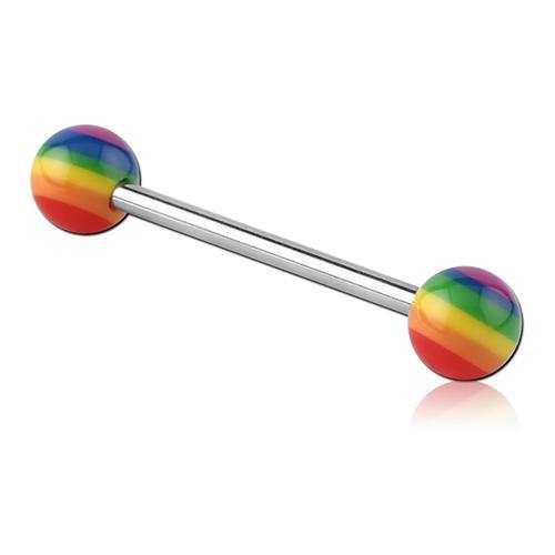 14g Rainbow Industrial Barbell