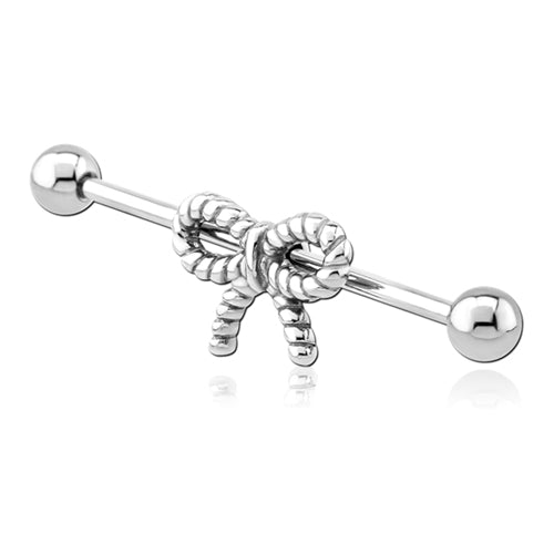 14g Rope Knot Industrial Barbell