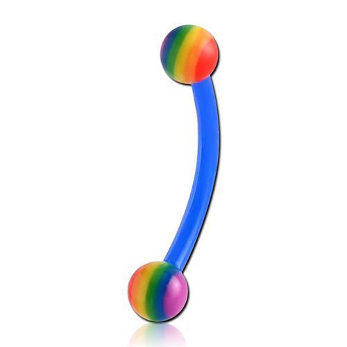 16g Rainbow Bioflex Curved Barbell