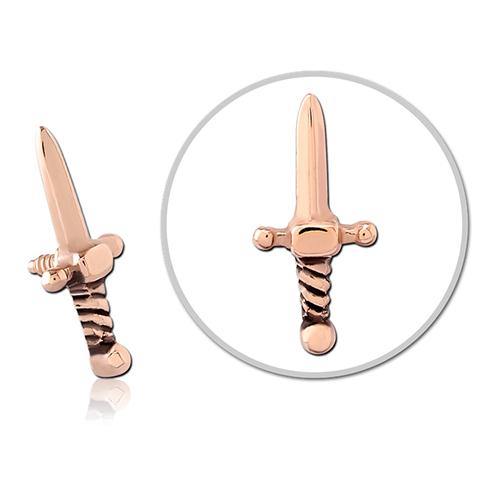 16g Dagger Rose Gold End