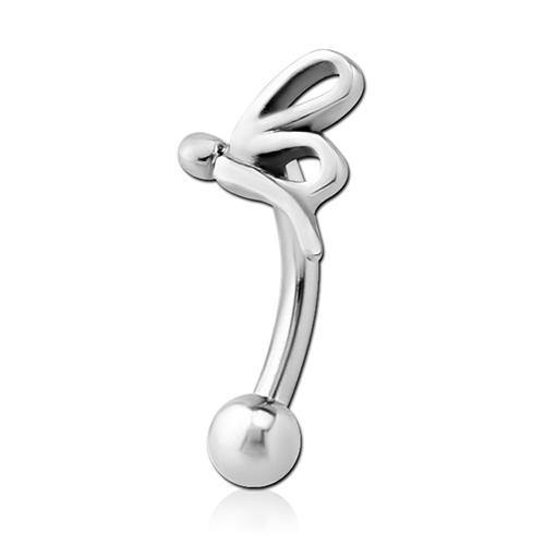 Butterfly Stainless Eyebrow Barbell