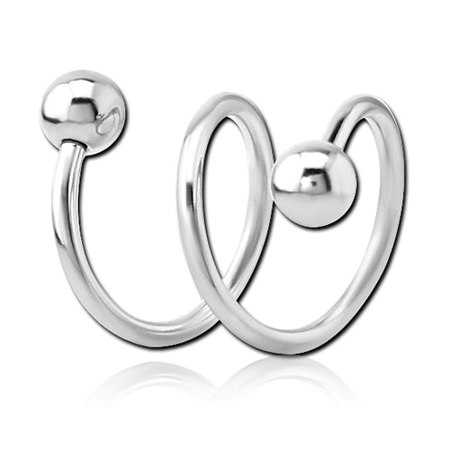 16g Double Stainless Spiral Barbell