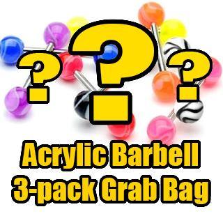 Acrylic Straight Barbell Grab Bag 