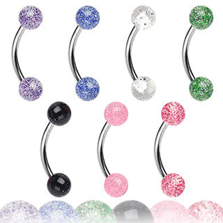 16g Glitter Curved Barbell
