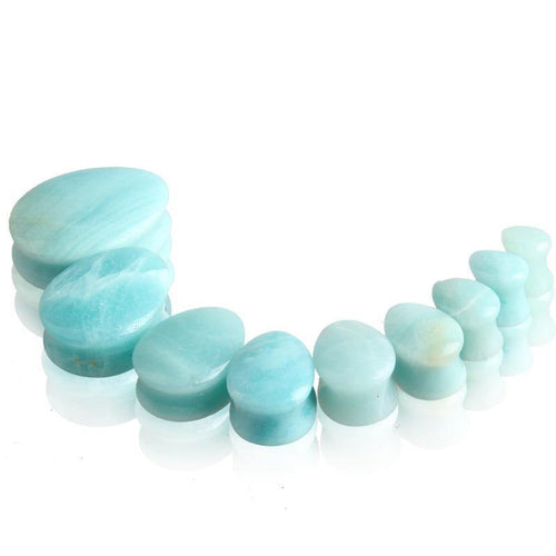 Amazonite Teardrop Plugs