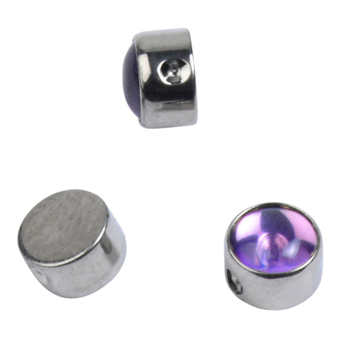 Titanium Gemstone Disc Replacement Bead