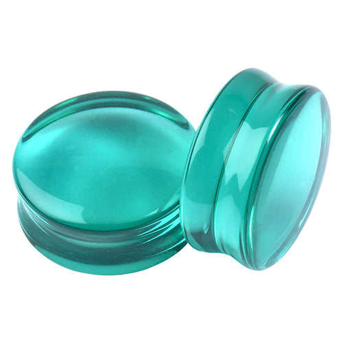 Aqua Glass Convex Plugs