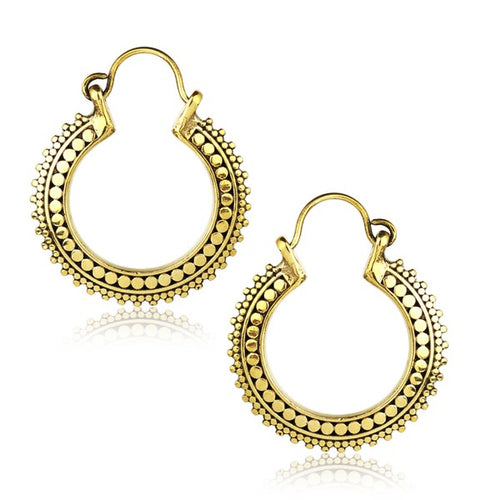 Yellow Brass Earrings