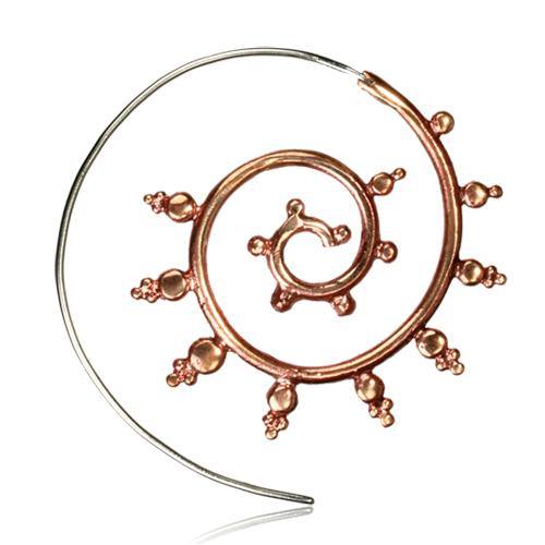 Stainless & Rose Brass Bali Wire Spirals