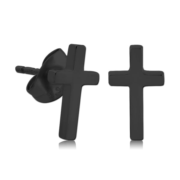 cross earrings studs