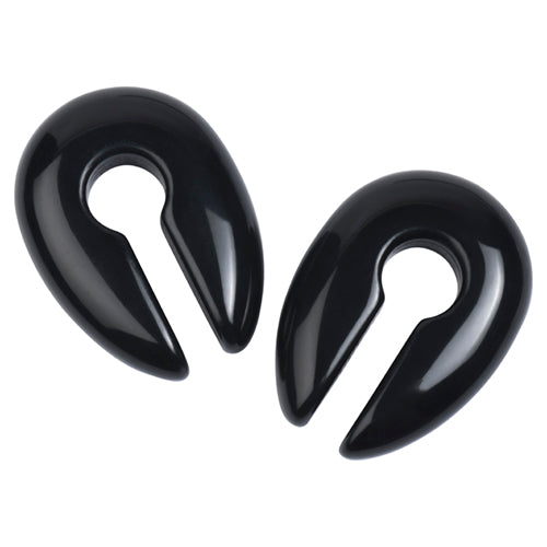 Black Obsidian Keyhole Ear Weights