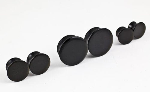 Black Obsidian Mayan Plugs by Oracle Body Jewelry