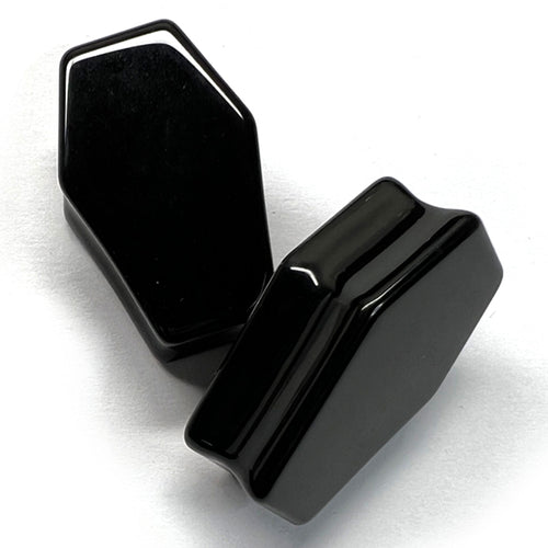 Black Obsidian Coffin Plugs