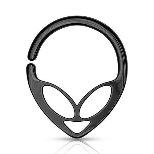 Black Alien Shaped Continuous Ring