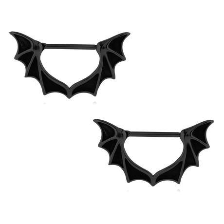 Bat Wing Black Nipple Clickers