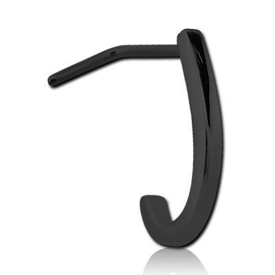 Thin Band Black L-Bend Nose Hoop