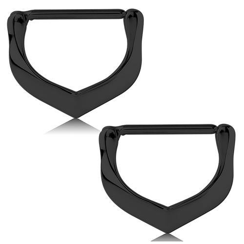 V-Shape Black Nipple Clickers