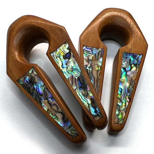 Bloodwood Abalone Keyholes