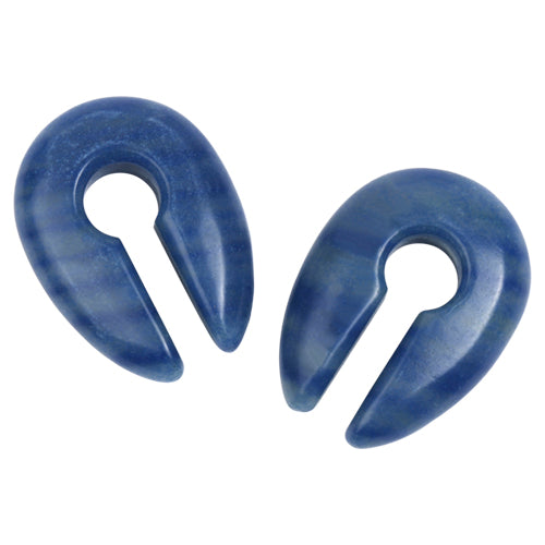 Blue Aventurine Keyhole Ear Weights