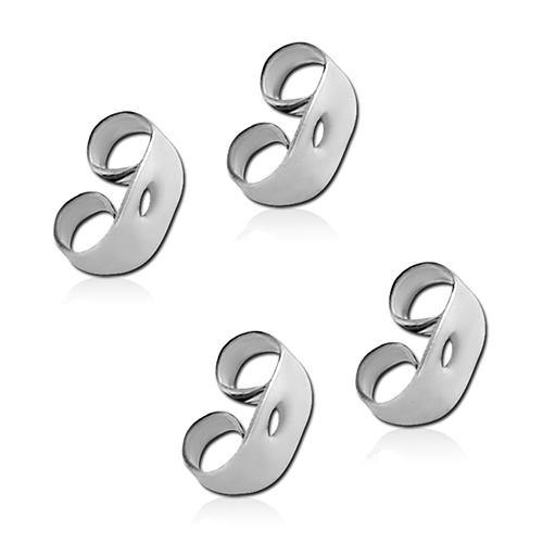Stainless Earring Back Replacements (TWO PAIR)