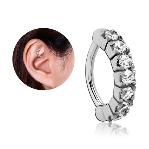 Stainless CZ Paved Cartilage Clicker