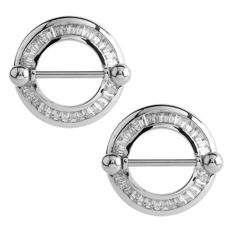 CZ Rimmed Stainless Nipple Shields