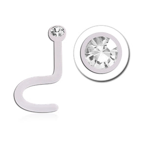 Clear Bioflex CZ Nostril Screw