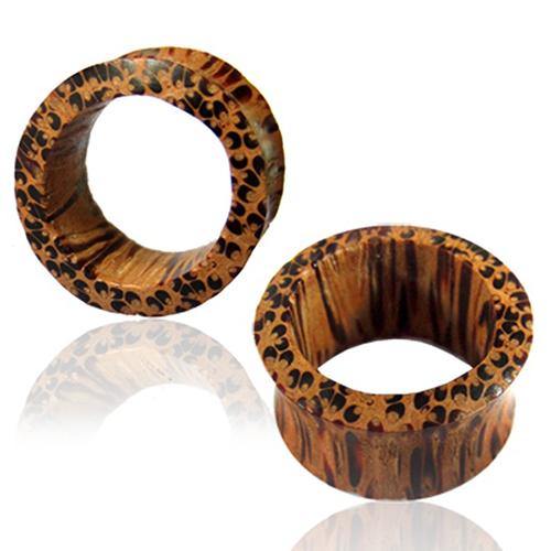 Coco Wood Double Flared Tunnels