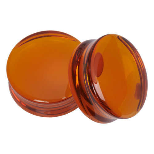 Amber Glass Convex Plugs