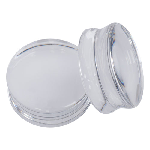 Clear Glass Convex Plugs