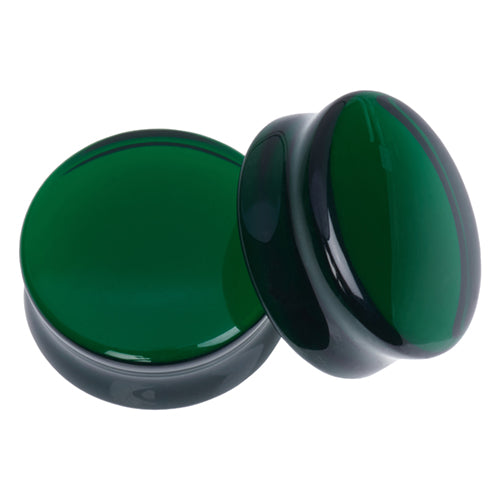 Emerald Glass Convex Plugs