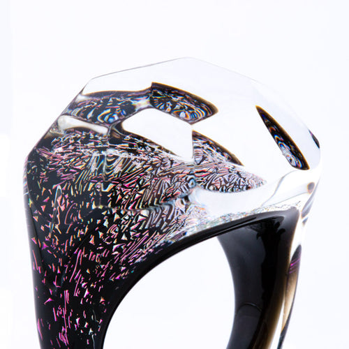 Pink Dichroic Bling Ring by Gorilla Glass