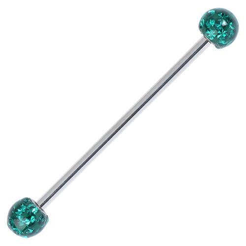 14g Ferido CZ Stainless Industrial Barbell