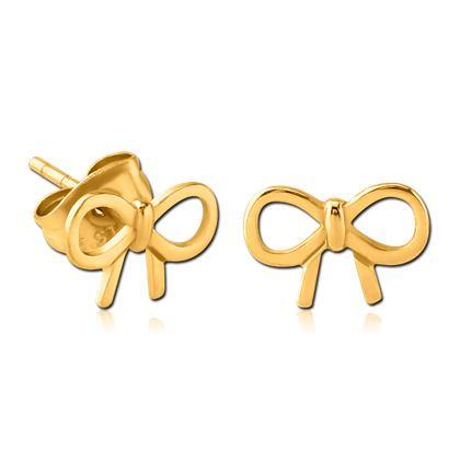 Bow Gold Stud Earrings