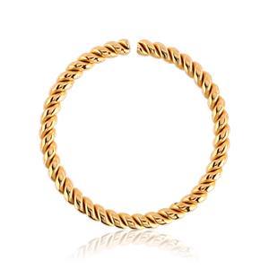 18g Braided Gold Continuous Ring