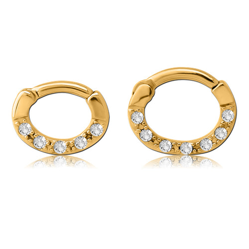 CZ Gold Septum Clicker