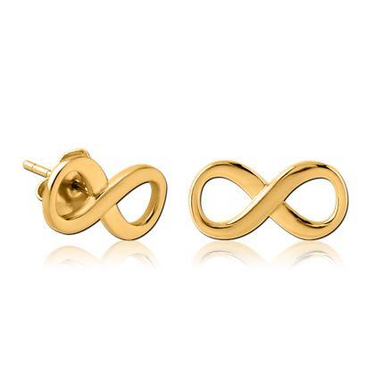 Large Infinity Gold Stud Earrings