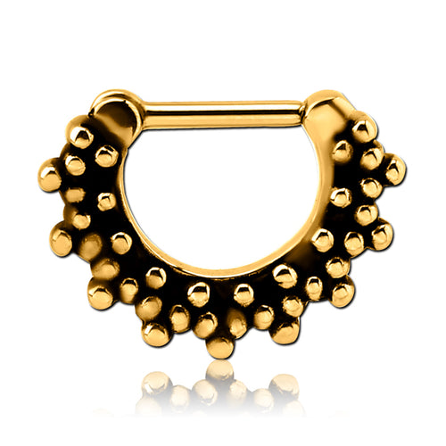 Multi-Beaded Gold Septum Clicker