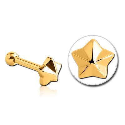 Nautical Star Gold Cartilage Barbell